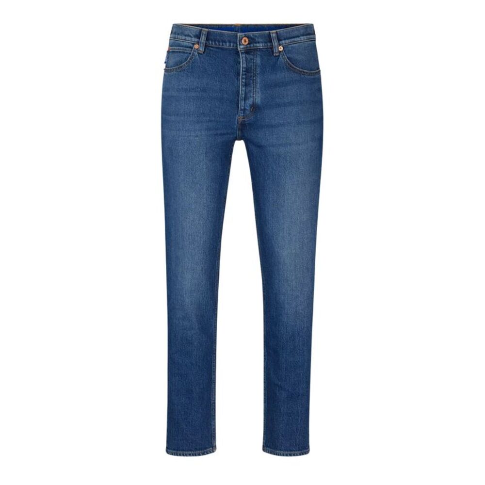 Hugo Boss Mens Brody Cotton Straight Leg Jeans / Navy